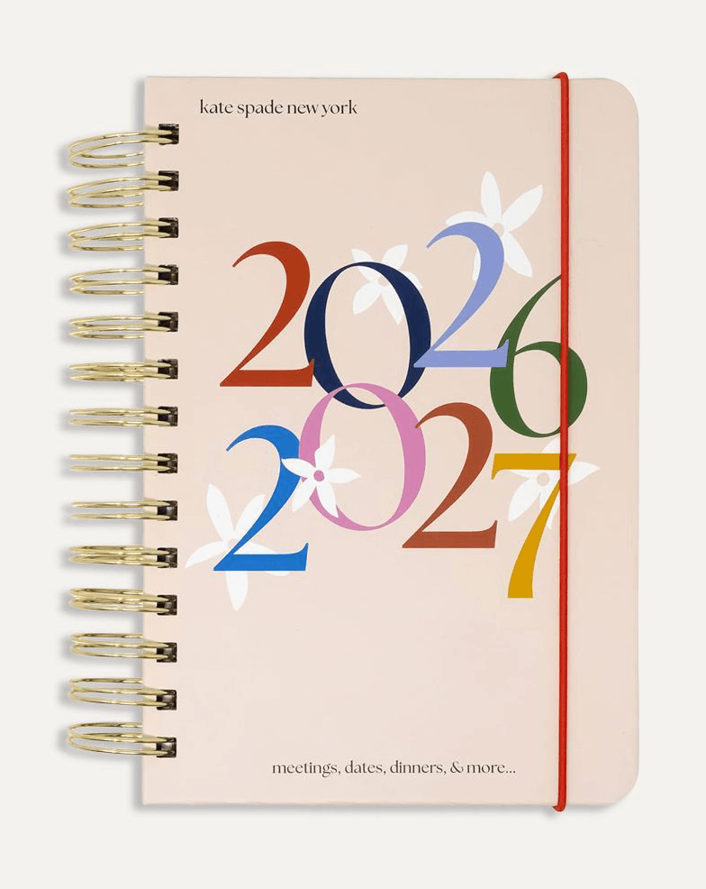Flora Date Medium Spiral Bound 17-Month Planner for 2026-2027back to school essentials